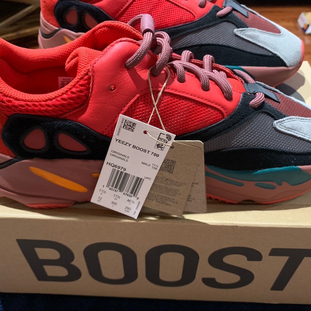SOLD SOLD !! 2022 Adidas Yeezy Boost 700 Hi-Res Red, new with tags . Size 12. - Picture 7 of 13